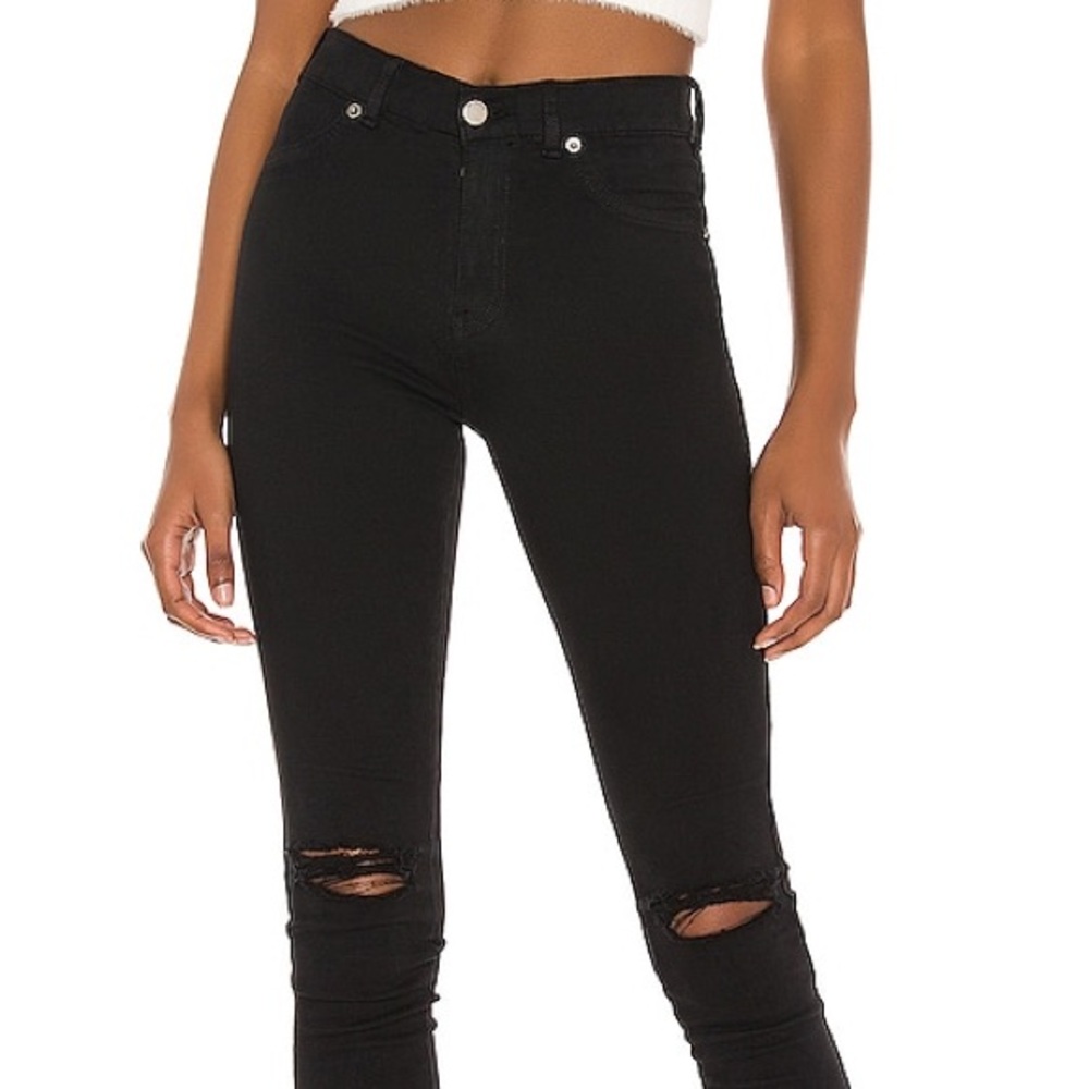 Dr. Denim Distressed Black Jeans